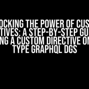 Unlocking the Power of Custom Directives: A Step-by-Step Guide to Creating a Custom Directive on Input Type GraphQL DGS