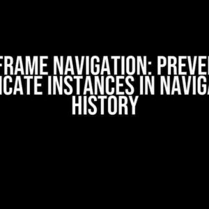 WPF Frame Navigation: Preventing Duplicate Instances in Navigation History